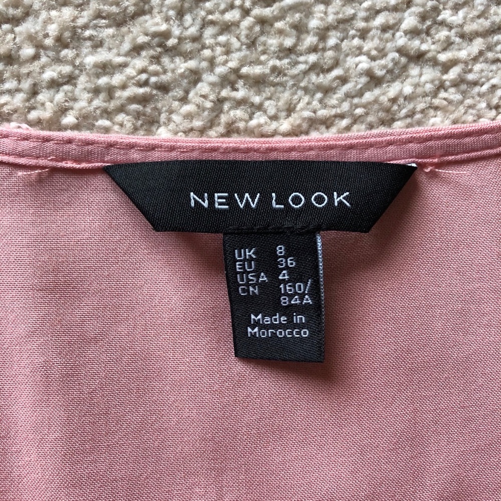 NEW LOOK Pink S/S Button Down Midi Pretty Dress 4 - Picture 4 of 10